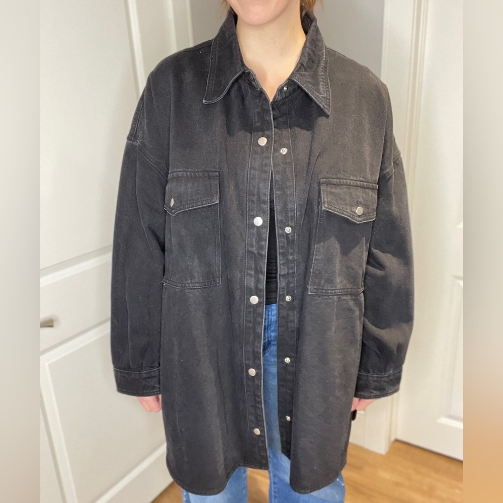 Brunette The Label Shania Black Denim Jacket - Picture 3 of 4